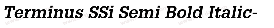 Terminus SSi Semi Bold Italic字体转换